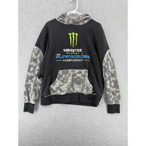 Monster Energy AMA Supercross Championship Sweatshirt Mens L Camo Black Hoodie